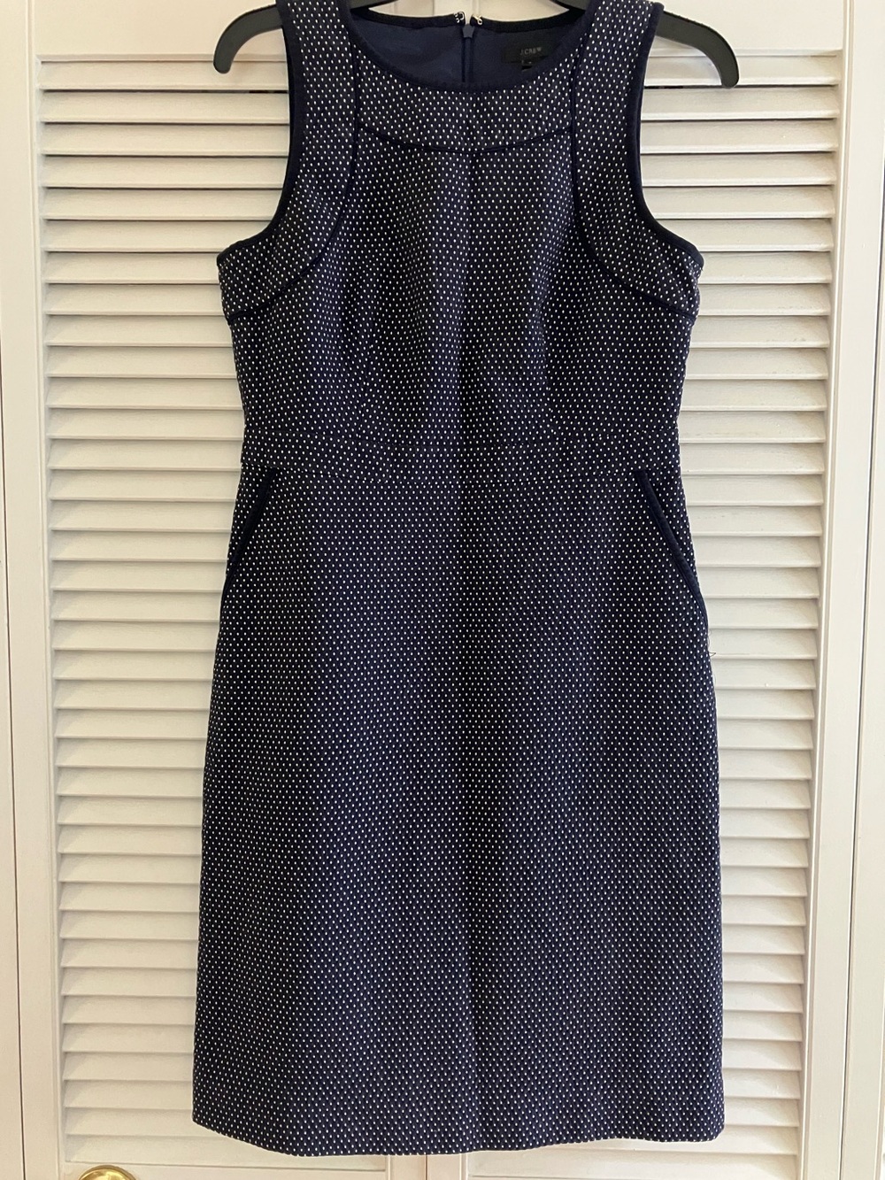 J. Crew Dark Navy Polka Dot Dress